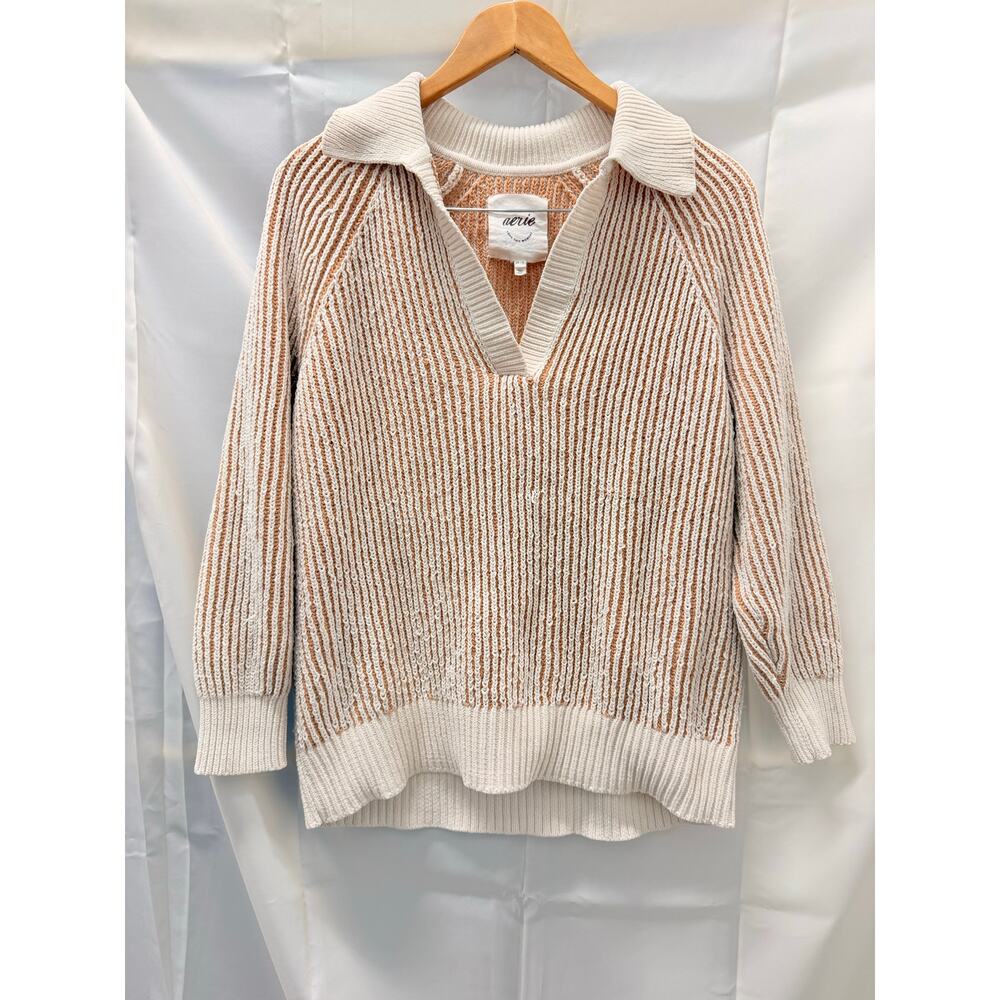 Aerie Sugar Rush Chenille Sweater Toasty‎ XS Viral Sweater Tiktok Instagran Blog